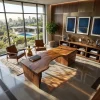 Organic Live Edge Desk For Office Or Studio Interior