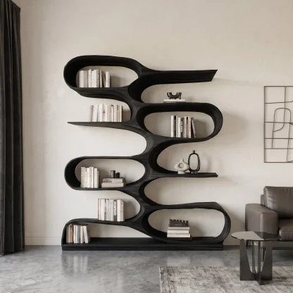 Organic Living Room Bookshelf For Home Decor