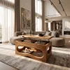Organic Modern Lift Top Coffee Table Luxury Living Room