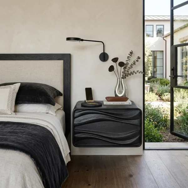 Organic Sculptural Floating Bedside Table For Bedroom Decor