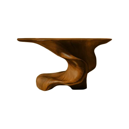 Orlithen Sculpted Solid Wood Console Table