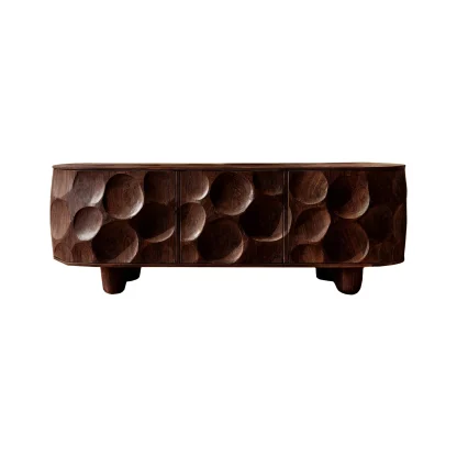 Orva Sculpted Solid Wood Sideboard Cabinet