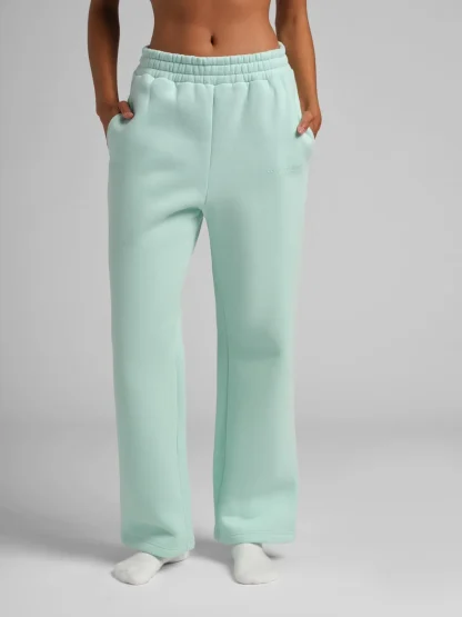 Pastel Straight-Leg Sweatpants - Baby Blue