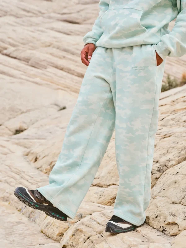 Pastel Straight-Leg Sweatpants - Baby Blue