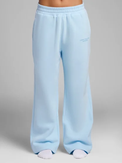 Pastel Straight-Leg Sweatpants - Baby Blue