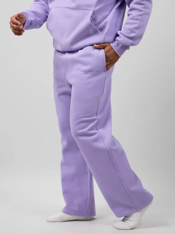 Pastel Straight-Leg Sweatpants - Baby Blue