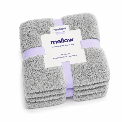 Plush Bath Towels, 4-Pack - Sage Green