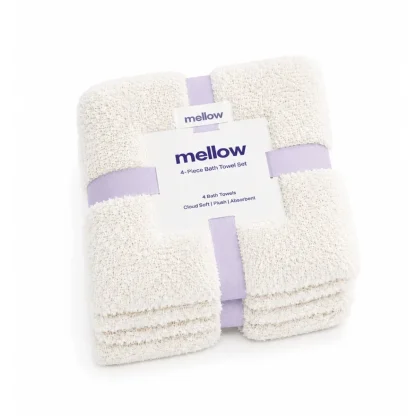 Plush Bath Towels, 4-Pack - Sage Green