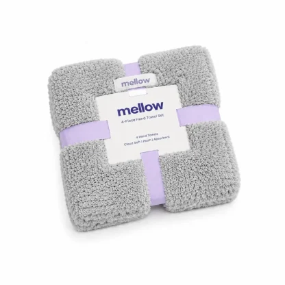 Plush Hand Towels, 4-Pack - Sage Green