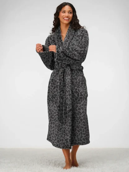 Plush Lounge Robe - Blackberry
