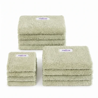 Plush Towel Set - Sage Green