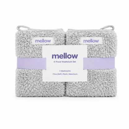 Plush Washcloths, 4-Pack - Sage Green
