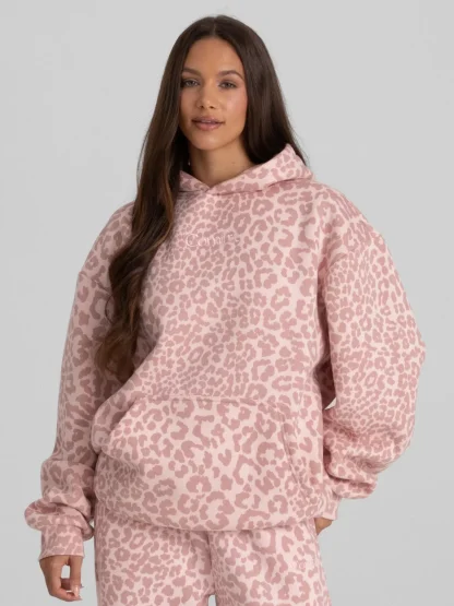 Pullover Hoodie - Mocha Leopard