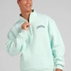 Quarter-Zip Sweatshirt - Aqua