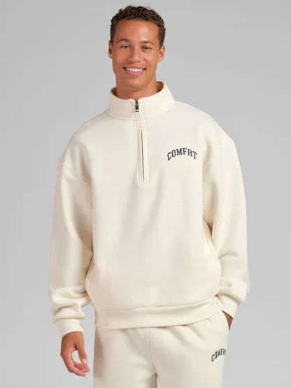 Quarter-Zip Sweatshirt - Aqua