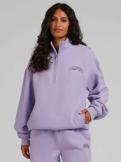 Quarter-Zip Sweatshirt - Aqua
