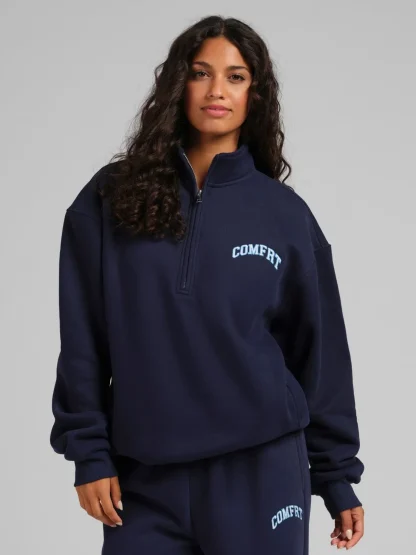 Quarter-Zip Sweatshirt - Aqua