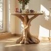 Reclaimed Wood End Table Living Edge Table Xmas Decor