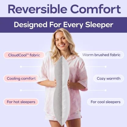 Reversible Cooling Pillowcases, 2-Pack - Pink