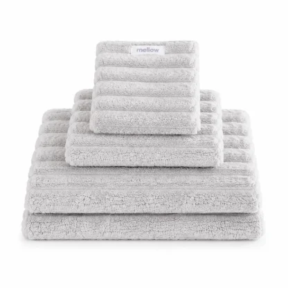 Ribbed Bath Towels, 4-Pack - Pink