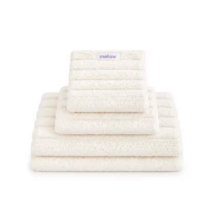 Ribbed Bath Towels, 4-Pack - Pink