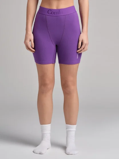 Ribbed Boxer Shorts - Violet