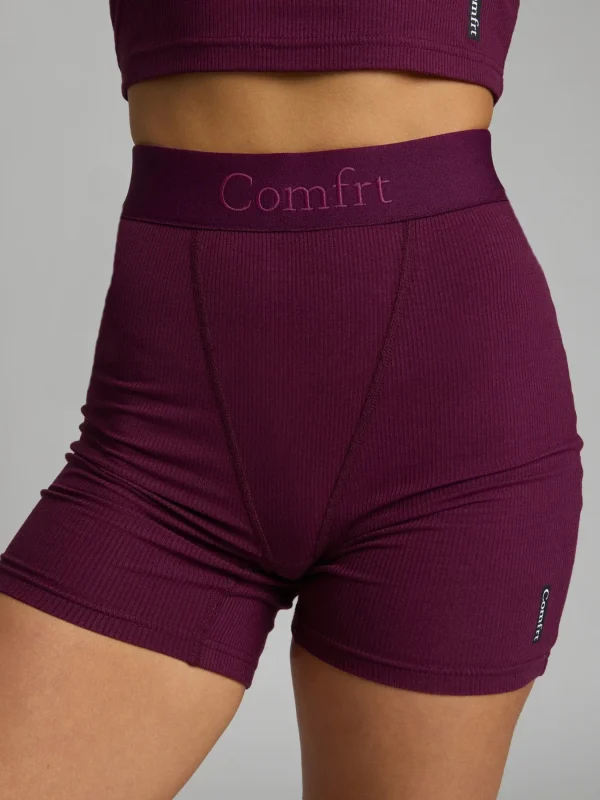 Ribbed Boxer Shorts - Violet