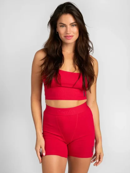 Ribbed Cropped Tank Top - Snow