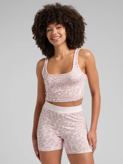 Ribbed Cropped Tank Top - Snow