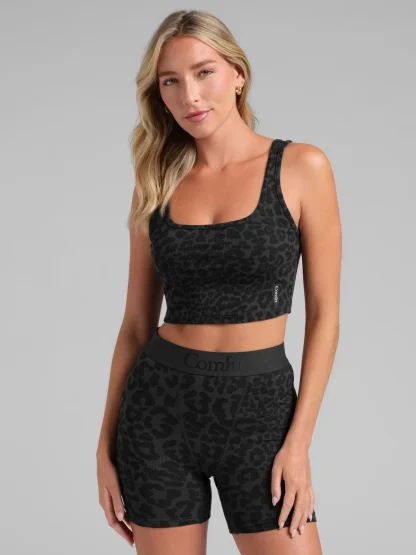 Ribbed Cropped Tank Top - Snow