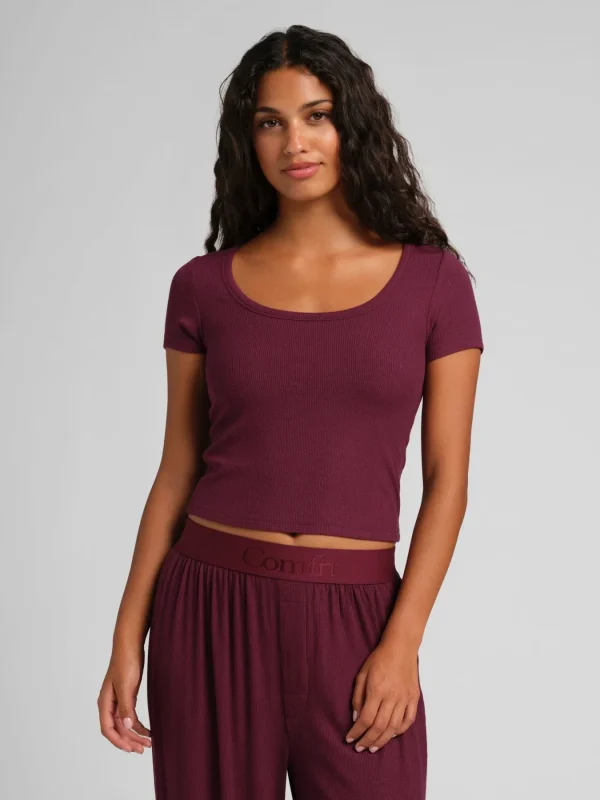 Ribbed Fitted T-Shirt - Buttercream