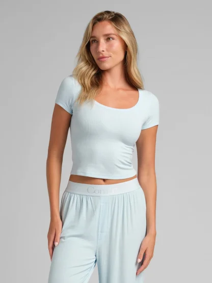 Ribbed Fitted T-Shirt - Buttercream