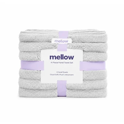Ribbed Hand Towels, 4-Pack - Pink