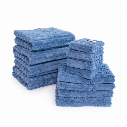 Ribbed Towel Set - Pink