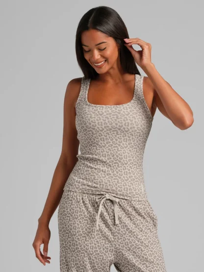 Ribbed Waist-Length Tank Top - Lagoon