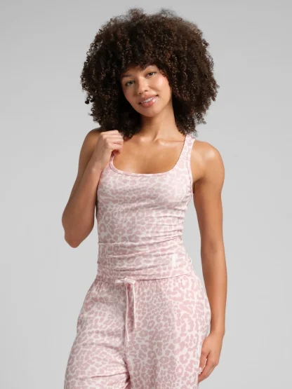 Ribbed Waist-Length Tank Top - Lagoon