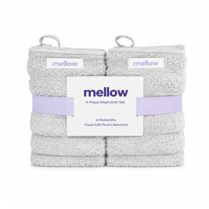 Ribbed Washcloths, 4-Pack - Pink