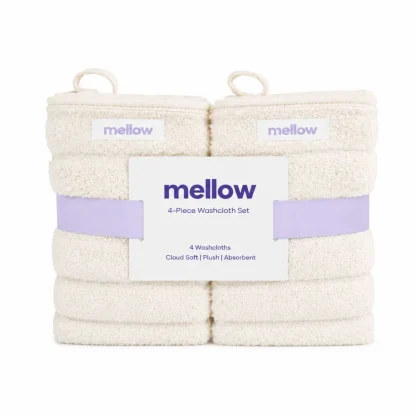 Ribbed Washcloths, 4-Pack - Pink