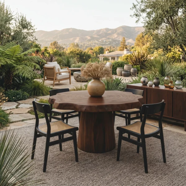 Round Pedestal Dining Table For Modern Kitchen Or Dining Room