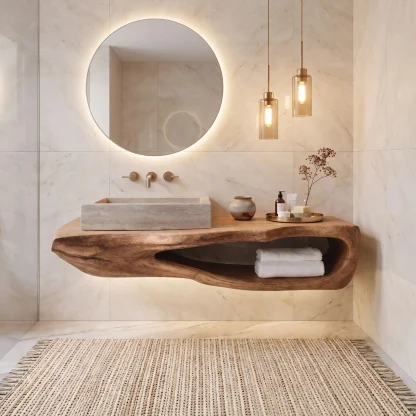 Rustic Bathroom Shelf For Industrial Bathroom Style