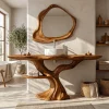 Rustic Bathroom Vanity With Bold Tree Root Design For Bathroom