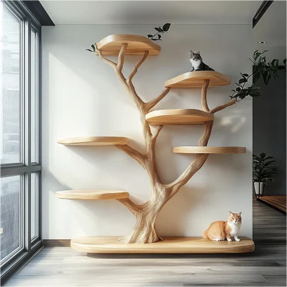 Rustic Cat Tree Natural Wood Cat Furniture Handmade Gift Cat