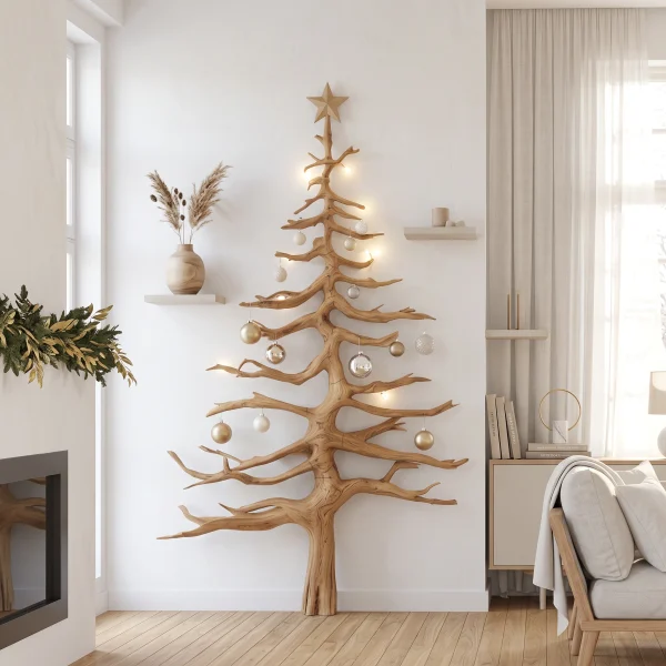 Rustic Christmas Tree Wall Decor Living Room