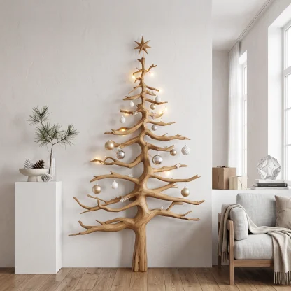 Rustic Christmas Tree Wall Decor Living Room