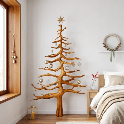 Rustic Christmas Tree Wall Decor Living Room