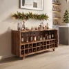 Rustic Christmas Wine Storage Cabinet Modern Dining Room