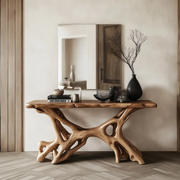 Rustic Console Table Handcrafted