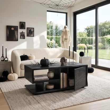 Rustic Halloween Storage Coffee Table Family Room