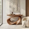 Rustic Live Edge Console Table Entryway Design