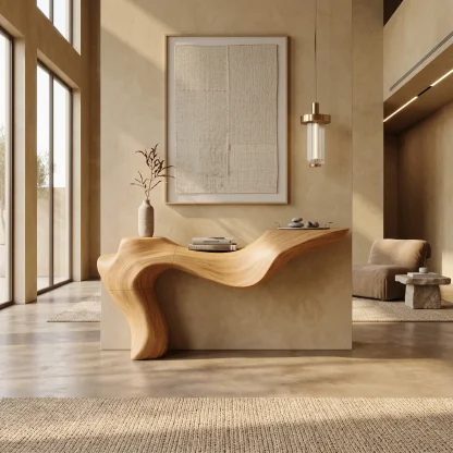 Rustic Live Edge Console Table For Entryway Design Ideas